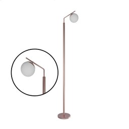 Abajur Luminária de Chão Kaline Rose Gold com Globo Vidro 14cm com Lâmpada Branco Quente - 3
