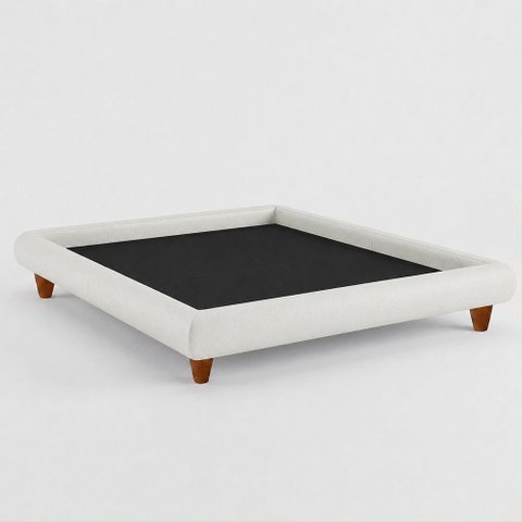 Cama King Japonesa 210cm Pés Madeira Haru Facto Off White - Sallar Home