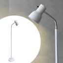 Ver imagem 3 de Luminaria Abajur de Chao Flexivel Branco Canto de Sala Cabeceira Lateral de Cama Quarto para Leitura