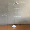 Ver imagem 2 de Luminaria Abajur de Chao Flexivel Branco Canto de Sala Cabeceira Lateral de Cama Quarto para Leitura