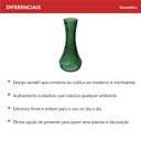 Ver imagem 3 de Vaso Garrafa Decorativo de Vidro Verde 15x7x7cm Enfeite Sala Mesa Estante Flores