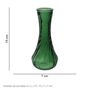 Ver imagem 4 de Vaso Garrafa Decorativo de Vidro Verde 15x7x7cm Enfeite Sala Mesa Estante Flores