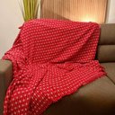 Ver imagem 1 de Kit 2 Mantas para Sofá ou Cama Grande 2,50m x 1,80m 100% Algodão Toque Macio Vermelho