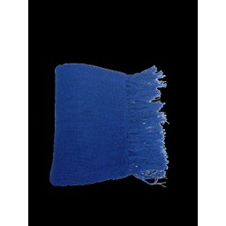Manta Sofá/Cama Solteiro 1,60x2,30 Algodão Azul Caneta - 1