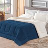 Coberdrom Sherpa com Manta Queen Dupla Face Azul Casen - 2