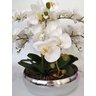 Arranjo Orquídeas De Silicone 6 Unidades Para Mesa Com Vaso - 4