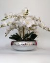 Ver imagem 1 de Arranjo Orquídeas De Silicone 6 Unidades Para Mesa Com Vaso