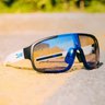 Óculos De Ciclimos Elax Aero Mtb Speed Esporte Branco/Preto/Azul - 1