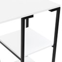 Ver imagem 4 de Escrivaninha Mesa de Apoio Nic 900 Mm Preto e Tampo Branco