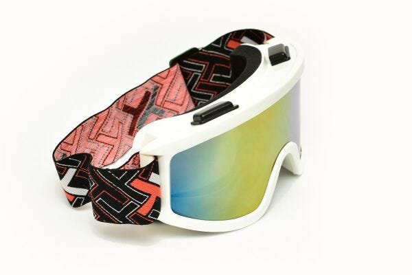 Oculos Motocross Trilha Enduro Espelhado Mattos Racing Cores Branco - 1