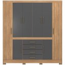 Ver imagem 4 de Guarda Roupa Casal Demóbile New Realce 8 Portas 04 Gavetas com Pés Amendola Touch Grafito