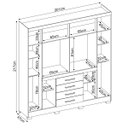 Ver imagem 6 de Guarda Roupa Casal Demóbile New Realce 8 Portas 04 Gavetas com Pés Amendola Touch Grafito