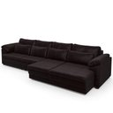 Ver imagem 4 de Sofá Retrátil para Sala de Estar 6 Lugares 414cm Riza S03 Couro Vinho - Lyam Decor