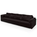 Ver imagem 3 de Sofá Retrátil para Sala de Estar 6 Lugares 414cm Riza S03 Couro Vinho - Lyam Decor
