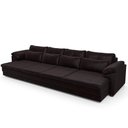 Ver imagem 2 de Sofá Retrátil para Sala de Estar 6 Lugares 414cm Riza S03 Couro Vinho - Lyam Decor