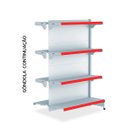 Ver imagem 3 de Gondola Centro 1,37 Amapa Fit Kit 8 Metros 1 Ponta Branco Pe Az - Amapá