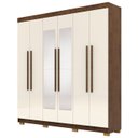Ver imagem 1 de Guarda Roupa Casal 218cm com Espelho Bolty Imbuia/champanhe V02 - Mpozenato
