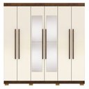 Ver imagem 6 de Guarda Roupa Casal 218cm com Espelho Bolty Imbuia/champanhe V02 - Mpozenato