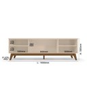 Ver imagem 2 de Rack para TV 75 Polegadas 58,5cm x 183cm Campinas Off White/Amendoa