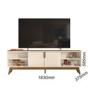 Ver imagem 3 de Rack para TV 75 Polegadas 58,5cm x 183cm Campinas Off White/Amendoa