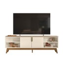 Ver imagem 4 de Rack para TV 75 Polegadas 58,5cm x 183cm Campinas Off White/Amendoa