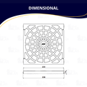 Ver imagem 3 de Grelha para Caixa Coletora de Água Pluvial Nova 23,5 X 23,5cm Cor Preto Durín
