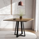 Ver imagem 2 de Mesa de Jantar Mônaco 110cm Tampo Imbuia Pés Preto