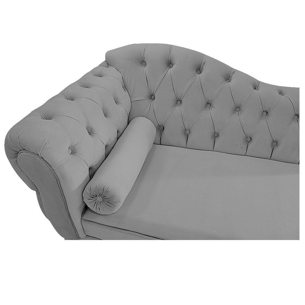 Diva Recamier Diana 160cm Lado Direito Corano - ADJ Decor - Cinza - 4