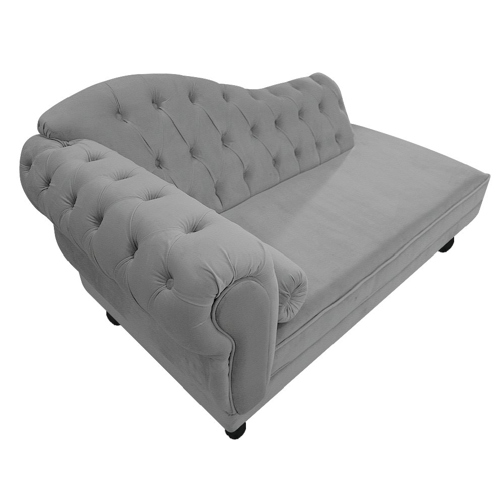 Diva Recamier Diana 160cm Lado Direito Corano - ADJ Decor - Cinza - 3