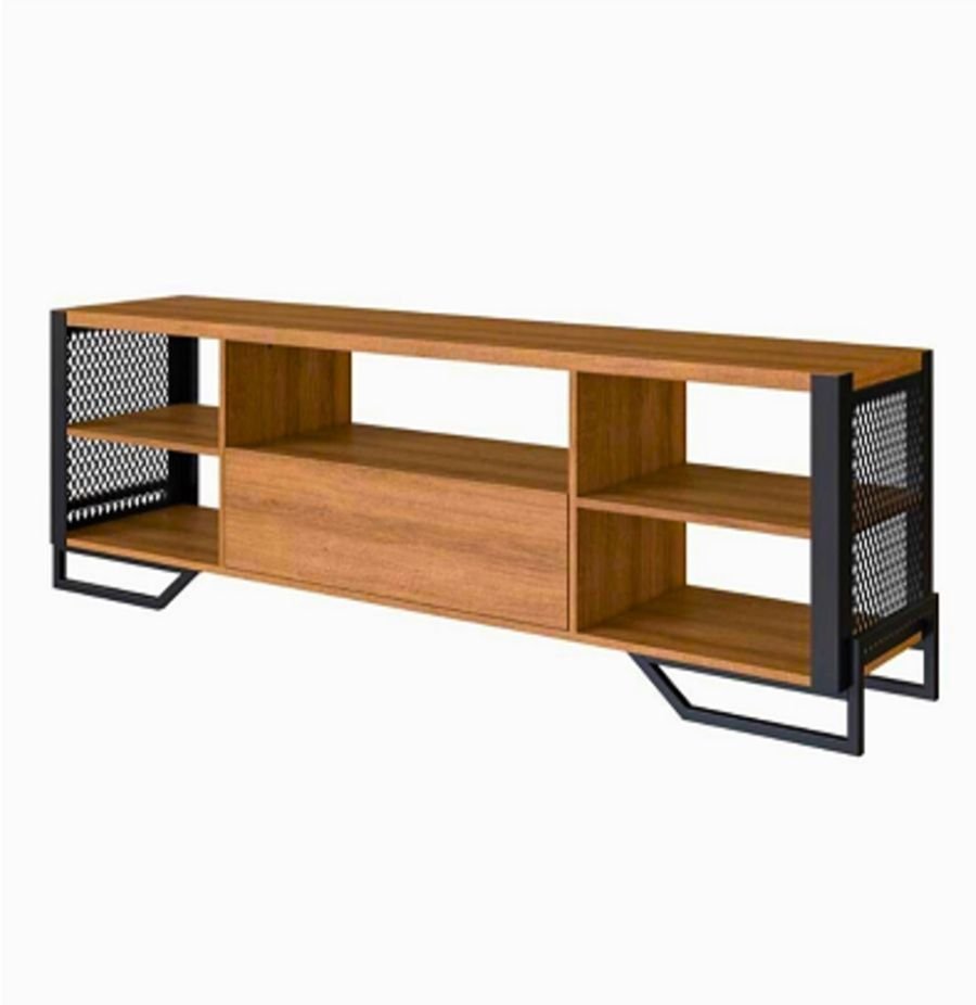 Rack com Grade Lateral Estilo Industrial | MadeiraMadeira