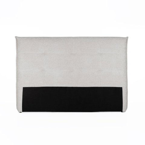 Cabeceira Queen Ayla Estofada Linho 180cm x 125cm Cinza  Casavee