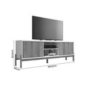 Ver imagem 4 de Rack Bancada P/ Tv até 72 Pol Tannen C/ Nichos e Pés 184cm Freijo/preto - Caemmun