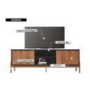Ver imagem 2 de Rack Bancada P/ Tv até 72 Pol Tannen C/ Nichos e Pés 184cm Freijo/preto - Caemmun