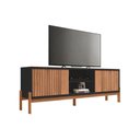 Ver imagem 1 de Rack Bancada P/ Tv até 72 Pol Tannen C/ Nichos e Pés 184cm Freijo/preto - Caemmun