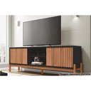 Ver imagem 5 de Rack Bancada P/ Tv até 72 Pol Tannen C/ Nichos e Pés 184cm Freijo/preto - Caemmun