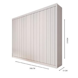 Guarda Roupa Rustic 2 Portas Ripado - Mademarcs - 4