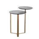 Ver imagem 2 de Mesa de Centro Dois Tampos Chanfrado Orgânica Pé Metal Complementos