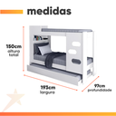 Ver imagem 3 de Beliche Floripa com Cama Auxiliar para Colchão 0,88m J&a Branco