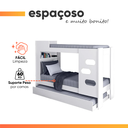 Ver imagem 5 de Beliche Floripa com Cama Auxiliar para Colchão 0,88m J&a Branco