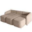 Ver imagem 3 de Sofá Cama para Sala de Estar 4 Lugares 336cm Montserrat K01 Veludo Bege - Lyam Decor