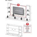Ver imagem 4 de Painel Tv 60" Com Suporte E Prateleiras De Vidro Brasil Multimóveis Br3071 Branco