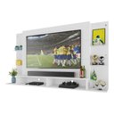 Ver imagem 6 de Painel Tv 60" Com Suporte E Prateleiras De Vidro Brasil Multimóveis Br3071 Branco