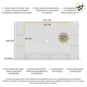Ver imagem 5 de Painel Tv 60" Com Suporte E Prateleiras De Vidro Brasil Multimóveis Br3071 Branco