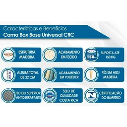 Conjunto Box King: Colchão Anatômico Probel D45 Guarda Costas Próextreme Plus + Base Crc Courano - 2