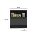 Ver imagem 4 de Conjunto 3 Aéreos, Balcão Cooktop e Balcão 120cm Etna - Grafite