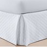Saia Para Cama Box Solteiro Impermeável Com Tampão Matelado Ultrassônico sem Fios Branco Casa Dona - 4
