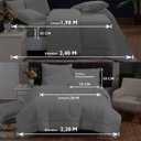 Ver imagem 3 de Kit Edredom Queen 200 Fios + Jogo Lençol 6 peças 100% Algodão Dupla Face Cinza Casa Dona