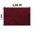 Ver imagem 4 de Tapete Sala Quarto e Escritório Felpudo Shaggy Altura Pelo 40Mm 1,4 x 2,0 M Vermelho Casa Dona