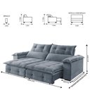 Ver imagem 3 de Sofá Retrátil e Reclinável Atlas 2,30m 04 Lugares Mola Ensacada Txr