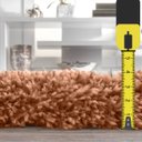 Ver imagem 3 de Tapete Sala Quarto e Escritório Felpudo Shaggy Altura Pelo 40Mm 1,0 x 1,4 M Caramelo Casa Dona